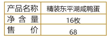 精装东平湖咸鸭蛋